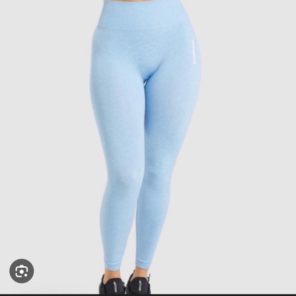 Adapt Marl Seamless Leggings Blue